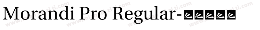 Morandi Pro Regular字体转换